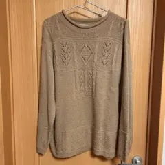 古着系　オーバーサイズニット　ブラウン　男女兼用