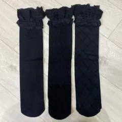 [가격 인하] 레이스 포함 양말 스타킹 3 발 세트