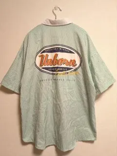 シャツ Tシャツ ストライプ バックプリント アメカジ オーバーサイズ