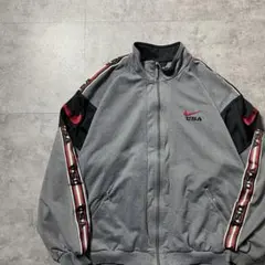 90sナイキ　スウォッシュ刺繍　アーム刺繍　サイドロゴテープ　トラックジャケット