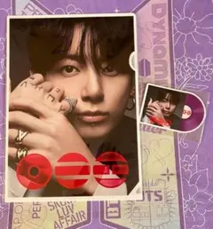 BTS アリラン ジョングク JUNGKOOKミニクリアファイルとステッカー