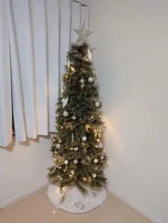 180cm クリスマスツリー 白銀オーナメント