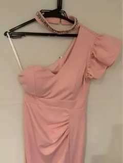 ピンク ワンショルダー ロングドレス 金額交渉してください。