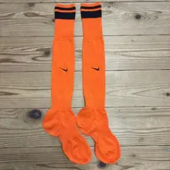 NIKE サッカー ソックス オレンジ ブラック　　 25〜27cm