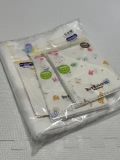 ミキハウス　肌着2枚　ガーゼ　バスタオルセット