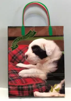 キタムラ　クリスマス限定　子犬デザイン ショッピングバッグ