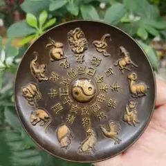 宋代吉州窯黒釉彩画魚紋斗笠碗 茶器 景徳鎮 陶磁器 装飾品現代工芸品