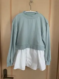 TOPVALU ミントグリーン トレーナー