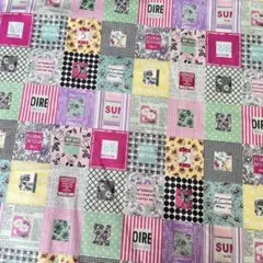 小関鈴子　英字　マーガレット　フラワー　ピンク　生地　YUWA