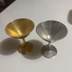 S*a様 メッキ銀杯 2点セット 平安殿 銀P.T メッキ 銀食器 酒器 記念品