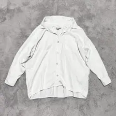 ZARA 美品 オーバーサイズシャツ ホワイト リヨセル ゆったり 長袖 XSのサムネイル