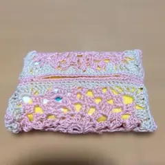 ハンドメイド　かぎ編みポケットティッシュカバー