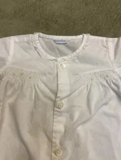 familiar ホワイト長袖ドレス 50 セレモニードレス　退院着　お宮参り