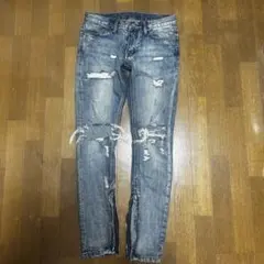 mnml ダメージ加工ブルーデニムジーンズ 29