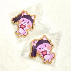 鬼滅の刃　バレンタイン　アニマルクッキーバッジ　カナヲ