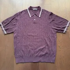 GU ウォッシャブルケーブルニットポロシャツ　Mのサムネイル