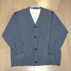 LAKOLE メンズ カーディガン ブルー Lサイズ