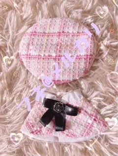 即日発送！即購入可！ぬいぐるみ服　着せ替え服10cm 12cm ポンチョ　ピンク