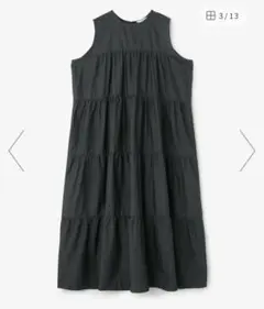 【美品】Gymphlex スリーブレス ティアードワンピース