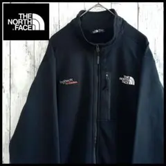 ノースフェイス★ライトフリースジャケット L 企業ロゴ 刺繍ロゴ ブラック