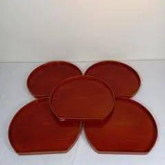 木製春慶塗　半月盆5枚　京都陶雅会　 共箱　美品 木製春慶塗 半月盆5枚 京都陶雅会 共箱 美品 - メルカリ
