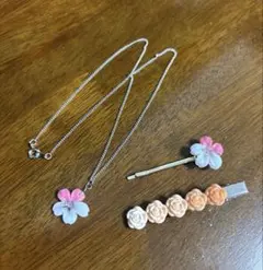 ☆新品未使用☆ ネックレス&ヘアピンセット