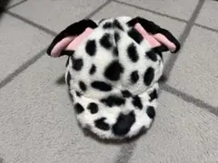 美品！101匹わんちゃん　ダルメシアン柄耳付きキャップ