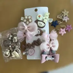 可愛いヘアピンセットヘアゴムセット