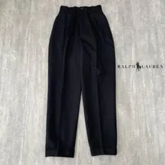 90s〜00s ラルフローレン ウール100% スラックス トラウザー ブラック