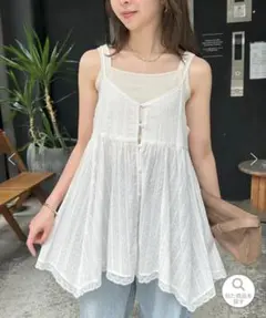 【新品】DISCOAT レースキャミチュニック キャミソール タグ付きのサムネイル