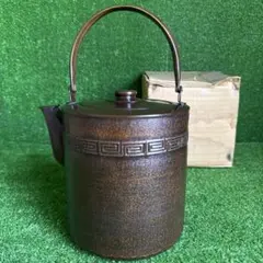 ＆B5】昭和レトロ 銅製 雷文 水次やかん 水注 煎茶道具 古道具のサムネイル