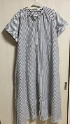 美品　GU ストライプ柄 半袖シャツワンピース　XX L