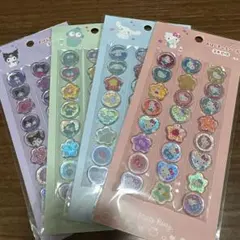 おはじきふうシール サンリオ クロミ ハローキティ シナモロール　ハンギョドン