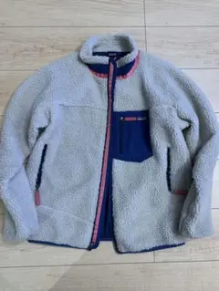 patagonia フリースジャケット XL べージュ/ピンク　レディース