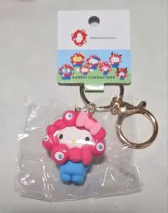 ミャクミャク　なりきり　立体マスコットカラーキーホルダー　ハローキティ