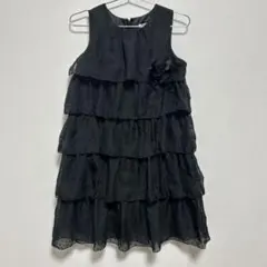 Catherine Cottage 黒 ティアードワンピース 130cm ドレス