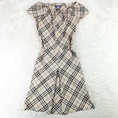 バーバリーブルーレーベル 薄手 ワンピース チュニック 総柄 ノバチェック