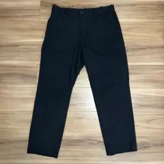 【万能】ユニクロ スマートアンクルパンツ L ブラック センタープレス 綺麗め