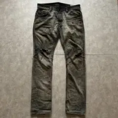 grunge diesel fade denim pants black
