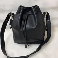 美品 アニヤハインドマーチ ヴォーン 2way 巾着 ショルダーバッグ 黒