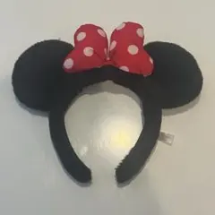 ミニーマウス カチューシャ 赤いリボン