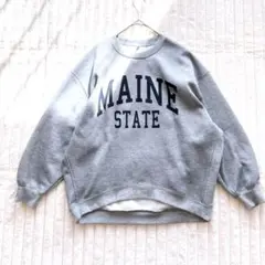 coca コカ　裏起毛トレーナー　スウェット M グレー　ロゴデザイン　大きめ