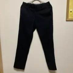 UNIQLO 히트텍 슬랙스 스트라이프 76cm 네이비