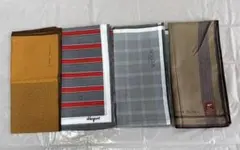 メンズ ブランドハンカチ 4枚セット まとめ売り
