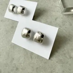 シルバーフープピアス・樹脂ピアス・イヤリング