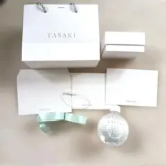TASAKI ショップ袋 箱 リボン 2個　タサキのゴム　タサキロゴ入り水セットのサムネイル