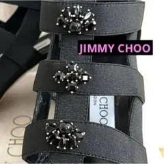 JIMMY CHOO MARGA FLAT ビジュー フラットサンダル 37 - メルカリ