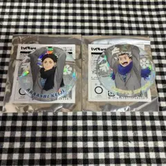 ハイキュー‼︎ ホログラム　トレーディング缶バッジ　雪合戦　木兎光太郎　赤葦京治