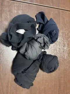 ストレッチタイツ 5点セット 黒 グレー ネイビー