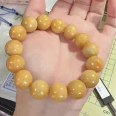 【Komaru】 天然ミャンマー産翡翠　高透明感 ブレスレット 黄　茶金運 Komaru様専用】 天然ミャンマー産翡翠 高透明感 ブレスレット 黄 茶金